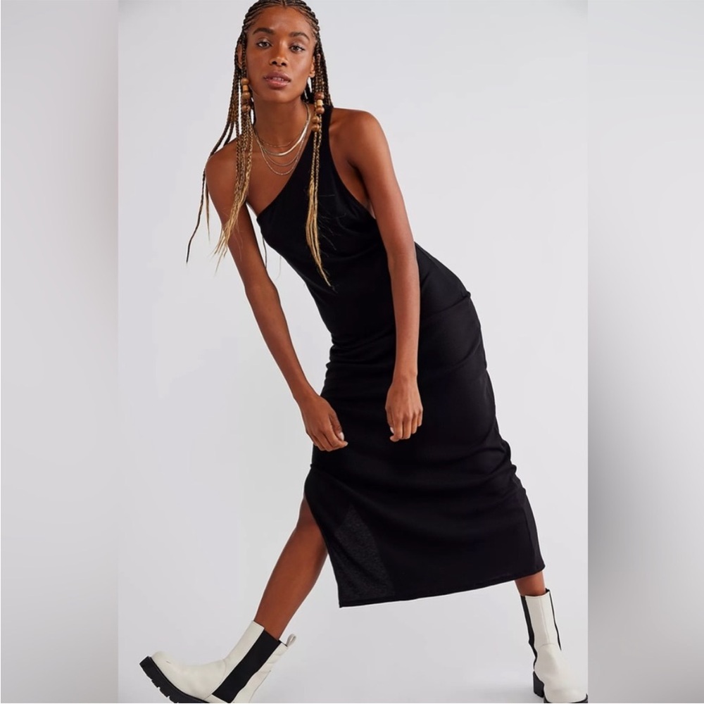 Free People Black Saturday Night Midi BLACK